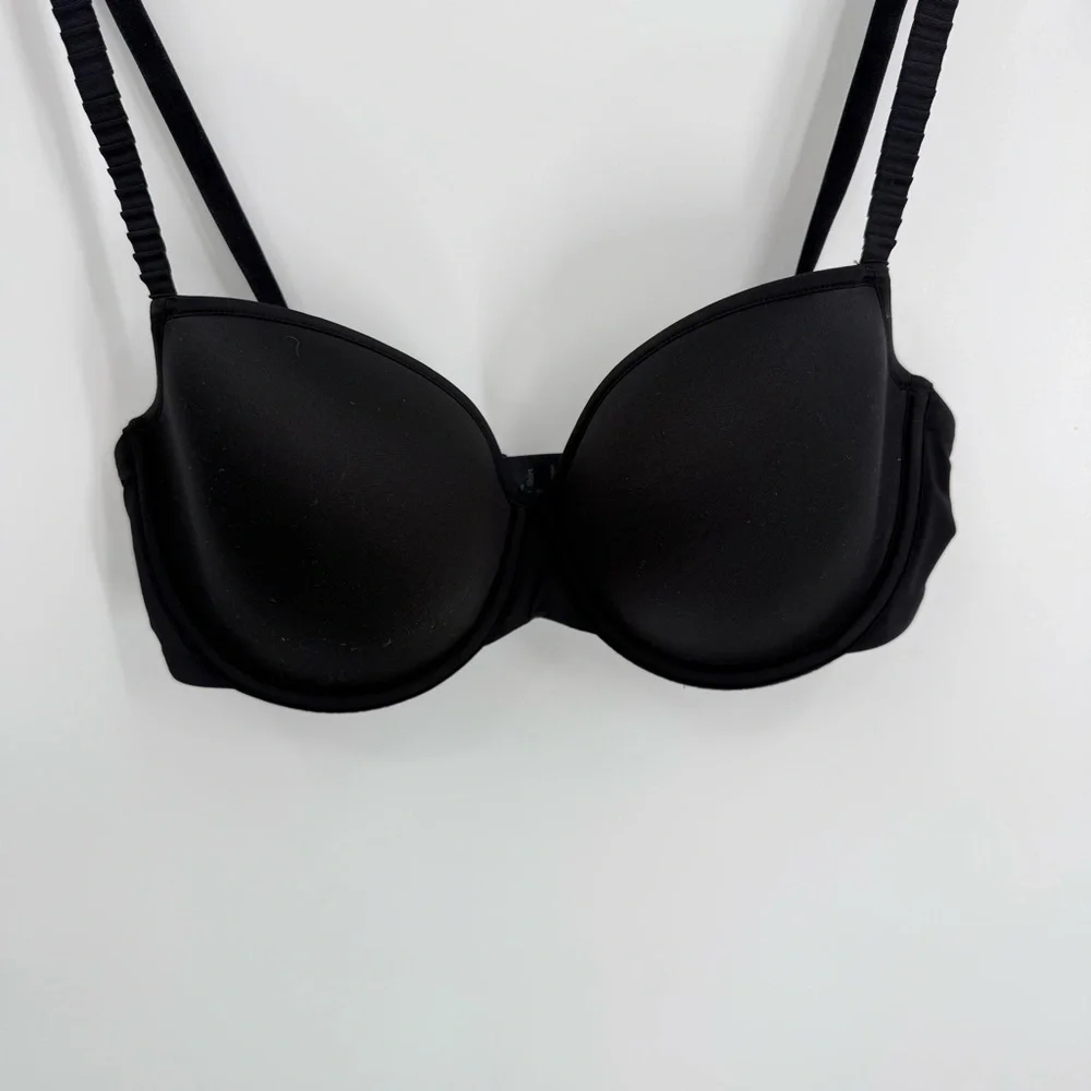 ThirdLove Lot Of 2 Bras Size 32 D Tan /black Underwire T-shirt 24/7 Back Closure